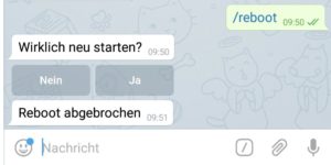Abbildung 5: Die Ja/Nein-Tastatur für Rückfragen an den Benutzer.