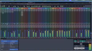 Abbildung 7: Konzentration auf das Wesentliche: Selbst bei sehr vielen Spuren behalten Sie im Mixer die Übersicht und greifen bei Bedarf sehr einfach ein.