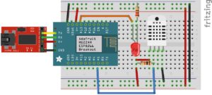 Abbildung 2: Der Aufbau des IoT-Temperatursensors in groben Zügen.