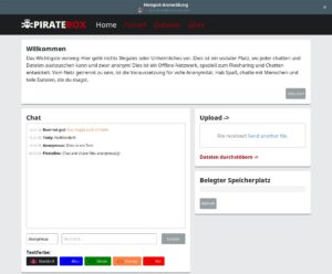 Abbildung 4: Nach dem Einloggen in das WLAN der Box öffnet sich auf geeigneten Systemen automatisch ein Browser mit dem Webfrontend.