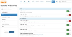 Abbildung 8: Ntopng kann mit der entsprechenden Konfiguration Warnungen in Zusammenhang mit DNS-Infektionen, selbst signierten SSL-Zertifikaten oder Malware-Hosts auslösen.