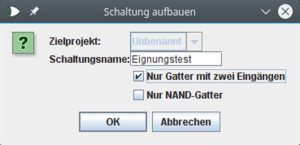 Abbildung 5: Logisim kann die Schaltung wahlweise mit Gattern aus zwei Eingängen oder nur mit NAND-Gattern zeichnen.