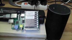 Abbildung 2: Der komplette Versuchsaufbau mit einem Raspberry Pi und einem Amazon Echo.