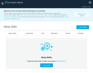Abbildung 4: Die Liste der Alexa-Skills auf einem Amazon-Web-Services-Konto.