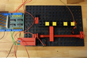 Abbildung 5: Testaufbau für den Motor mit Spindelantrieb.