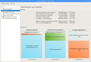 Abbildung 5: Der Arbeitsspeicher gerät schnell an seine Grenzen.