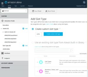 Abbildung 8: Über das Interface erstellen Sie einen Slot Type …