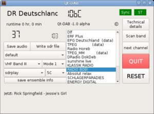 Abbildung 13: Der Dialog zur Auswahl der Radioprogramme in Qt-DAB.