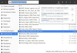 Abbildung 1: Über eine Samba-Freigabe ist es einfach, den Raspberry Pi mit Musik zu befüllen.