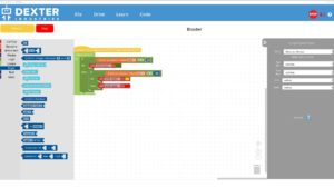 Abbildung 3: Das erste Beispielprogramm in Bloxter: Anhand der vom Distanzsensor ausgegebenen Messwerte ändert der GoPiGo3 seine Augenfarbe.