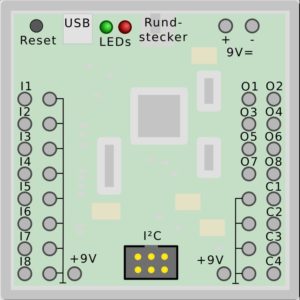 Abbildung 1: Durch seine TXT-kompatible Anschlussbelegung funktioniert das Ftduino-Modul direkt mit Fischertechnik-Modellen.