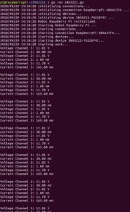 Abbildung 3: Die Ausgabe des Testprogramms zeigt, welche Daten der Baustein im Betrieb misst.