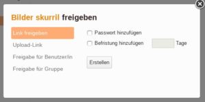Abbildung 4: Der Dialog zur Freigabe von Bibliotheken f&auml;llt sehr knapp aus.