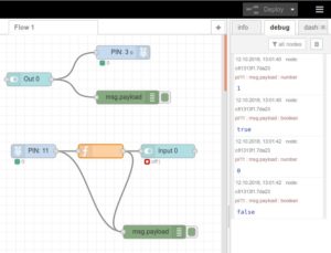 Abbildung 10: Hier ist der <span class="ui-element">function</span>-Node in den Workflow eingebaut.