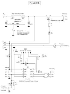 Abbildung 4: Schaltplan für die Steuerplatine, über die der Mikrocontroller die Stromzufuhr zum RasPi unterbricht.
