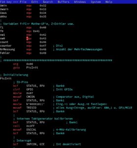 Abbildung 5: Der Editor Jed bietet neben einer einsteigertauglichen Bedienung auch ein Syntax-Highlighting f&uuml;r Assembler.