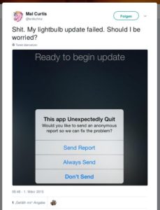 Abbildung 7: Nicht jedes Software-Update gelingt sofort.
