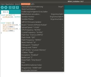 Abbildung 4: Wenn Sie die hier gezeigten Kommunikationseinstellungen in der Arduino-IDE verwenden, sollte das Hochladen von Programmen auf den Mikrocontroller reibungslos klappen.