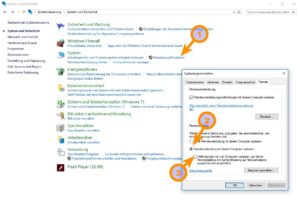 Abbildung 5: Unter Windows&nbsp;10 aktivieren Sie die Remote-Desktop-Funktion &uuml;ber die Systemeinstellung. Die Authentifizierung &uuml;ber die Netzwerkebene m&uuml;ssen Sie aus Kompatibilit&auml;tsgr&uuml;nden deaktivieren.