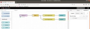 Abbildung 8: Der Node-RED-Flow f&uuml;r einen Sensor mit je einer Anzeige f&uuml;r Temperatur und Luftfeuchtigkeit.