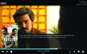 Abbildung 9: Nach der Installation des Netflix-Addons sowie der InputStream-Erweiterung und der Widevine-Bibliothek für das Entschlüsseln der Streams spielt das System Netflix-Filme zuverlässig ab.