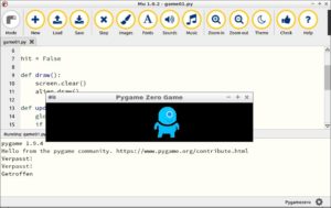 Abbildung 3: Es braucht nur wenige Zeilen Code &ndash; fertig ist das erste Spiel.
