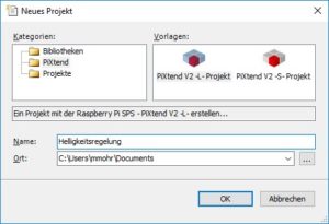 Abbildung 4: Für die Helligkeitsregelung erstellen Sie mit Codesys ein neues Projekt.