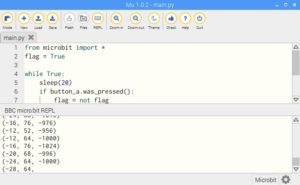 Abbildung 5: Lagesensordaten, gemessen mit dem Micro:bit aus <a href="#artRef-f4">Abbildung 4</a>.