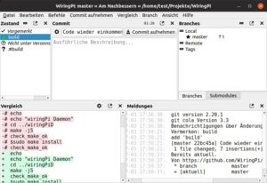 Abbildung 1: Den grafischen Git-Client Git Cola finden Sie in den Paketquellen der meisten Linux-Distributionen. Die Entwickler bieten das Open-Source-Programm auch für MacOS und Windows an.