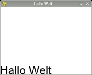 Abbildung 1: Eine erste Hallo-Welt-Anwendung vermittelt einen Eindruck von den Möglichkeiten der Bibliothek. Sie offenbart aber auch, dass ein optisch ansprechender Einsatz zusätzliche Parameter erfordert.