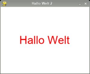 Abbildung 2: Mit einer kleinen Modifikation erscheint der Text im Hallo-Welt-Beispiel nun zentriert.