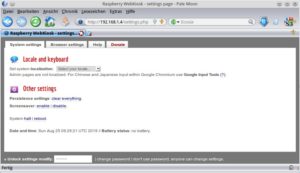 Abbildung 1: Das Dashboard bietet Einstelloptionen, &uuml;ber die Sie die Sprache und das Tastaturlayout anpassen oder das ganze System auf die Standardeinstellungen zur&uuml;cksetzen.