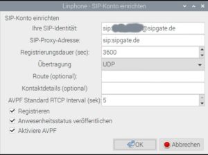 Abbildung 5: Es ist einfacher, das SIP-Konto nicht &uuml;ber den Assistenten einzurichten, sondern &uuml;ber die <span class="ui-element">Einstellungen</span>.