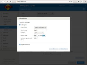Abbildung 2: In einem Heim- oder Büronetzwerk geht in Sachen VPN ohne eine Port-Weiterleitung vom Router auf den VPN-Server nichts. Typisch für ein VPN ist der Port 4443. Möchten Sie hingegen aus restriktiven Netzen ausbrechen, bietet sich Port 443 an.