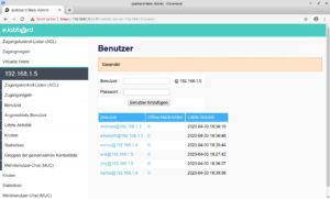 Abbildung 3: Mit wenigen Klicks legt der Administrator im Webfrontend von Ejabberd neue Nutzer an.