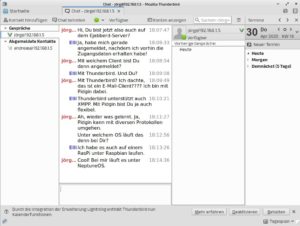 Abbildung 4: Selbst mit dem E-Mail-Client Thunderbird können Sie bei einem XMPP-Chat mitmischen.