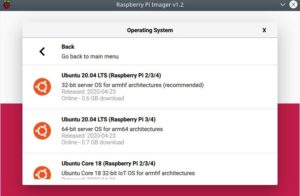 Abbildung 1: Der schnellste Weg zu Raspberry Pi OS oder Ubuntu auf einem RasPi führt über den Raspberry Pi Imager, der das gewählte Abbild herunterlädt und auf die SD-Karte schreibt.