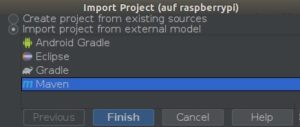 Abbildung 4: Für das hier vorgestellte Projekt benötigen Sie das externe Modell <span class="ui-element">Maven</span>.