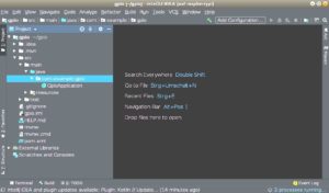 Abbildung 5: Das geöffnete Projekt in der Intellij Idea.