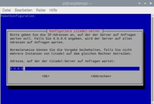 Abbildung 1: Die Grundkonfiguration nehmen Sie in einem schmucklosen Ncurses-Dialog vor.