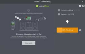 Abbildung 2: Der BalenaEtcher schreibt für den Raspberry Pi erstellte Image-Dateien auf die Speicherkarte. Das Programm gibt es für Linux, MacOS sowie Windows.