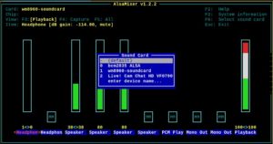 Abbildung 3: Im Testsystem besaß die Soundkarte von Waveshare den Index 1.