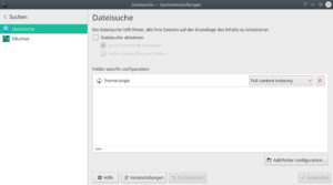 Abbildung 4: Deaktiviert man die Dateisuche, ist mehr Arbeitsspeicher verfügbar.