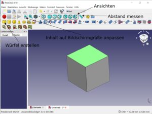Abbildung 2: Das Erstellen eines Würfels gestaltet sich noch vergleichsweise einfach.