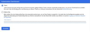 Abbildung 8: Nach Eingabe von IP-Adresse und Port im Browser fragt eine Maske das zuvor erzeugte Token ab. Mit Firefox funktionierte das, Chrome verweigerte den Zugang aus Sicherheitsgründen.
