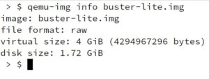 Abbildung 2: Virtuelle und reale Größe eines Images weichen voneinander ab, weil Qemu den Speicherplatz erst belegt, wenn es ihn wirklich benötigt.