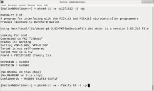 Abbildung 3: Bevor Sie mit dem Flashen starten, liefert der entsprechende Aufruf von <code>pkcmd-pi</code> Informationen zum eingelegten Chip.