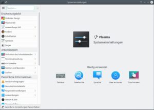 Abbildung 1: Der Settings-Manager von KDE Plasma zeichnet für die Konfiguration verantwortlich.