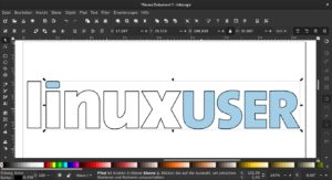 Abbildung 4: Das LinuxUser-Logo, gefüllt mit einem Muster für die Gravur.