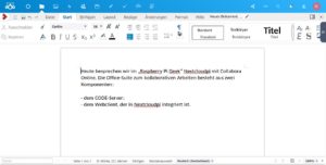 Abbildung 6: Die Oberfläche von Collabora Online unterscheidet sich kaum von einer lokal installierten Office-Suite.